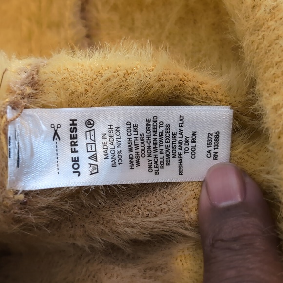 Joe Fresh| NWT Earth Toned Multicolored Eyelash Knit Striped Nylon Sweater - Picture 8 of 11